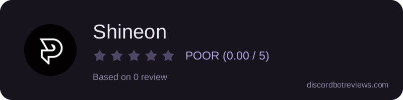 Rating widget preview for Shineon