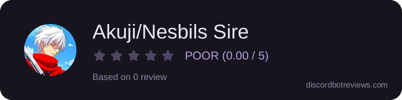 Rating widget preview for Akuji/Nesbils Sire