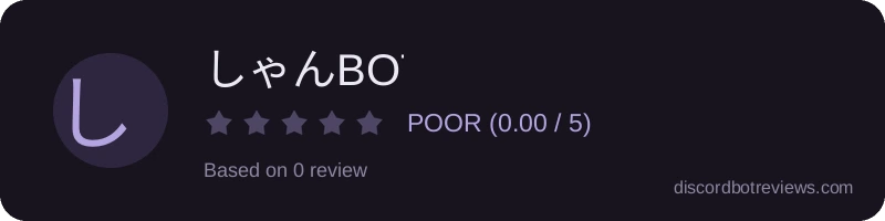 Rating widget preview for しゃんBOT