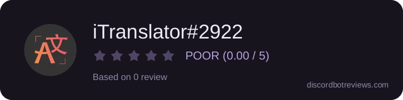 Rating widget preview for iTranslator#2922