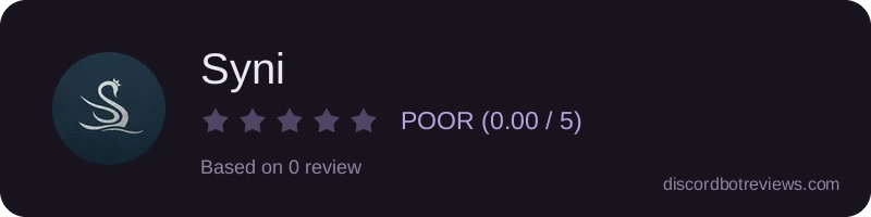 Rating widget preview for Syni