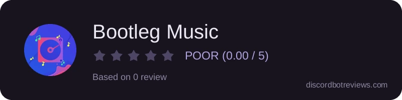 Rating widget preview for Bootleg Music