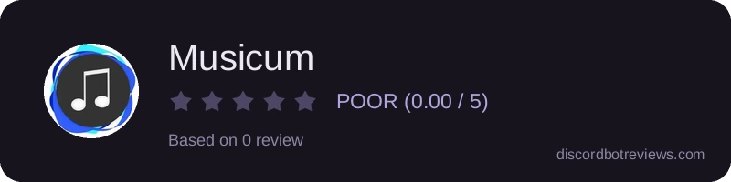 Rating widget preview for Musicum