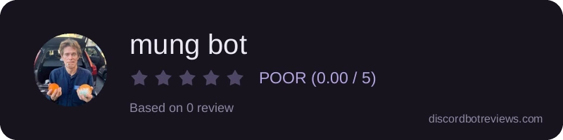 Rating banner for mung bot