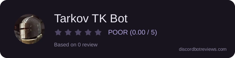 Rating widget preview for Tarkov TK Bot