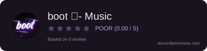 Rating banner for boot 💜- Music