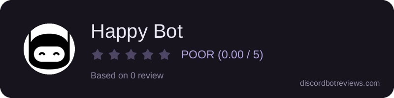 Rating widget preview for Happy Bot
