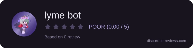 Rating widget preview for lyme bot