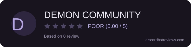 Rating widget preview for DEMON COMMUNITY