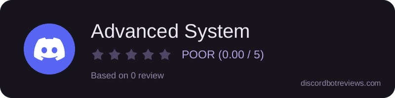 Rating widget preview for Advanced System