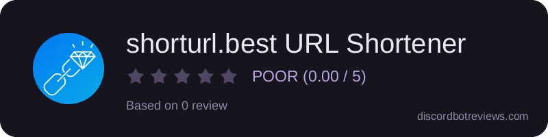 Rating widget preview for shorturl.best URL Shortener