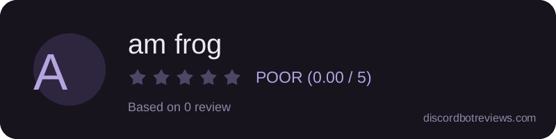 Rating widget preview for am frog