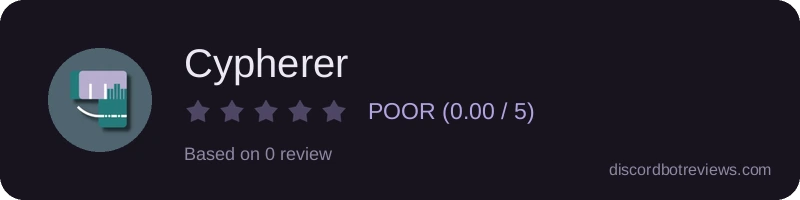 Rating widget preview for Cypherer