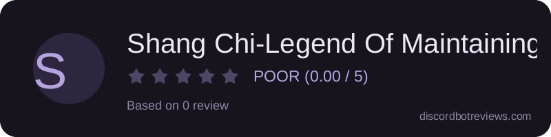 Rating widget preview for Shang Chi-Legend Of Maintaining Server