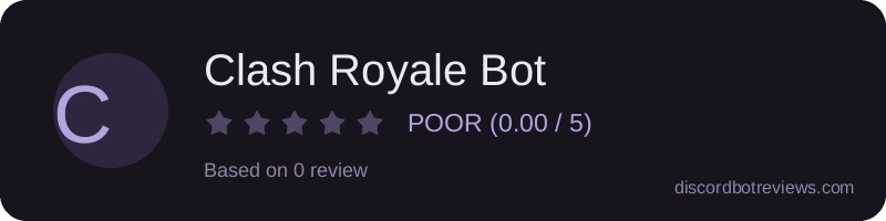 Rating widget preview for Clash Royale Bot