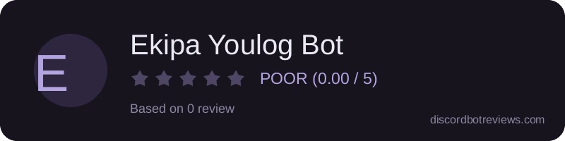 Rating widget preview for Ekipa Youlog Bot