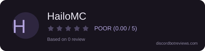 Rating widget preview for HailoMC