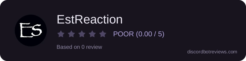Rating widget preview for EstReaction