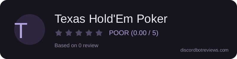 Rating widget preview for Texas Hold'Em Poker