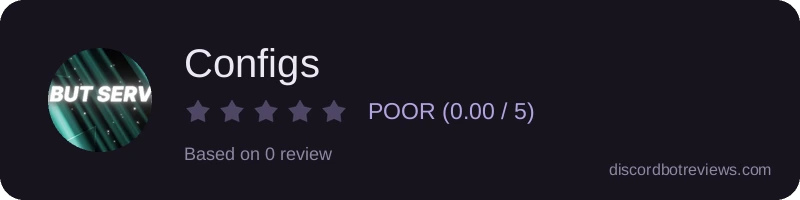 Rating widget preview for Configs
