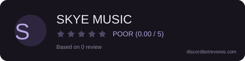 Rating widget preview for SKYE MUSIC