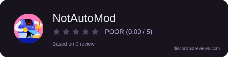 Rating widget preview for NotAutoMod