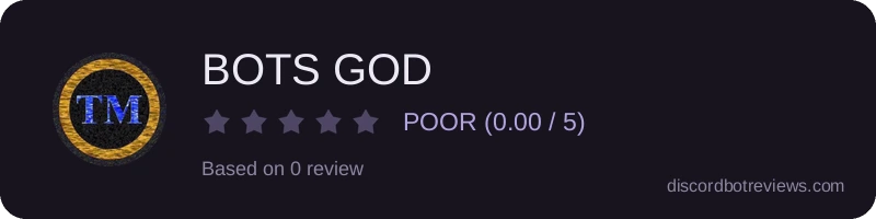 Rating widget preview for BOTS GOD