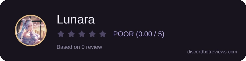 Rating widget preview for Lunara