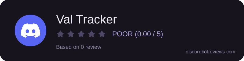 Rating widget preview for Val Tracker