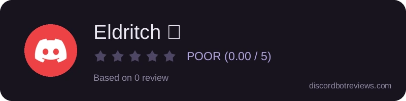 Rating widget preview for Eldritch 🎶