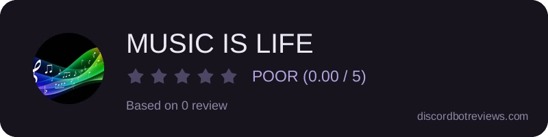 Rating widget preview for MUSIC IS LIFE