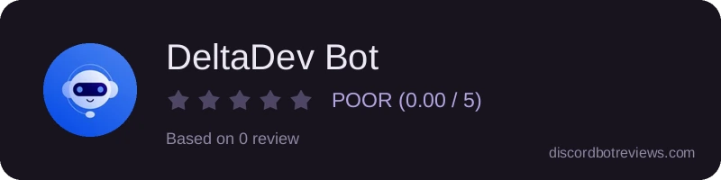 Rating widget preview for DeltaDev Bot