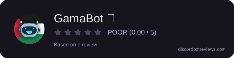 Rating widget preview for GamaBot ⚙
