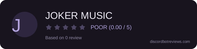 Rating widget preview for JOKER MUSIC