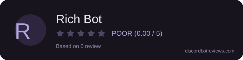 Rating widget preview for Rich Bot