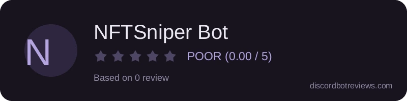 Rating widget preview for NFTSniper Bot