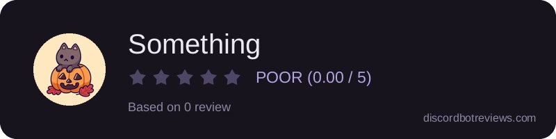 Rating widget preview for Something