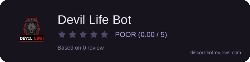Rating widget preview for Devil Life Bot