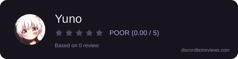 Rating widget preview for Yuno