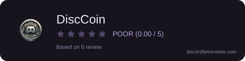 Rating widget preview for DiscCoin