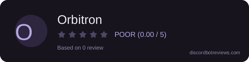 Rating widget preview for Orbitron
