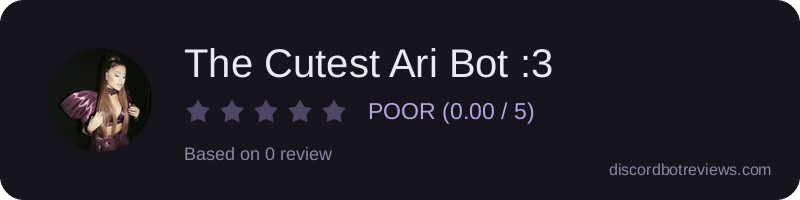 Rating widget preview for The Cutest Ari Bot :3