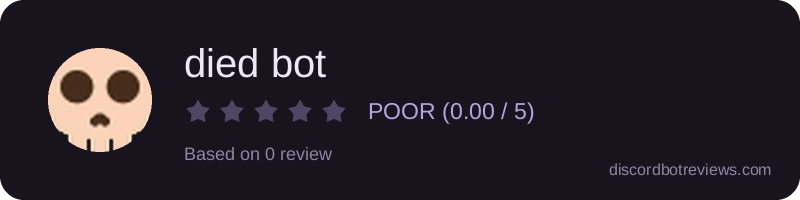 Rating widget preview for died bot
