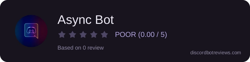 Rating widget preview for Async Bot