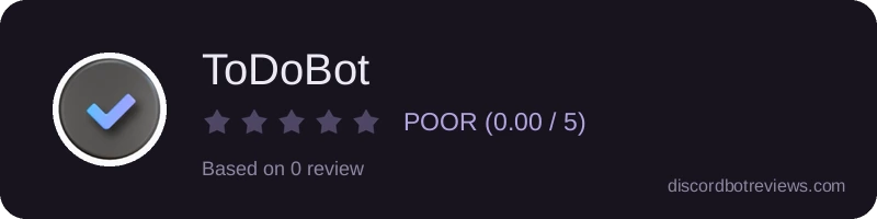 Rating widget preview for ToDoBot