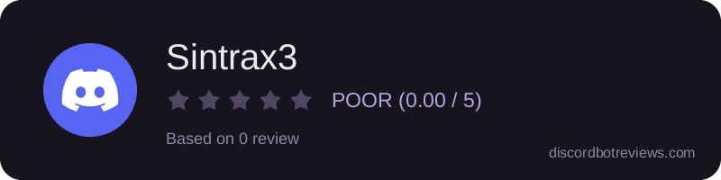 Rating widget preview for Sintrax3