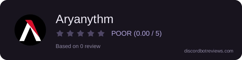 Rating widget preview for Aryanythm