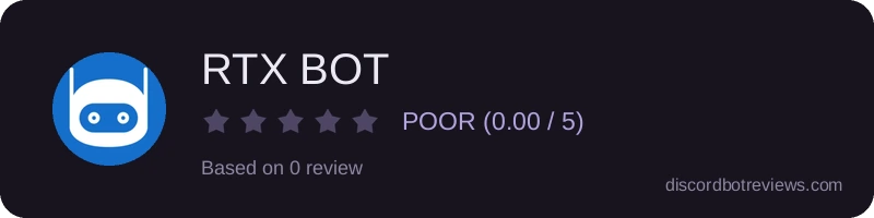 Rating widget preview for RTX BOT