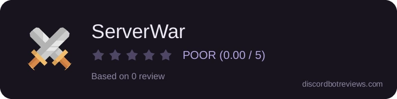 Rating widget preview for ServerWar