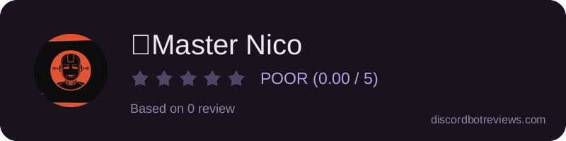 Rating widget preview for ⚡Master Nico